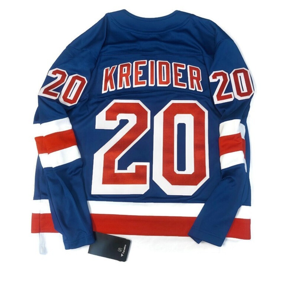 Fanatics Mens Size M New York Rangers Breakaway Home Jersey Chris Kreider Blue - Picture 5 of 9